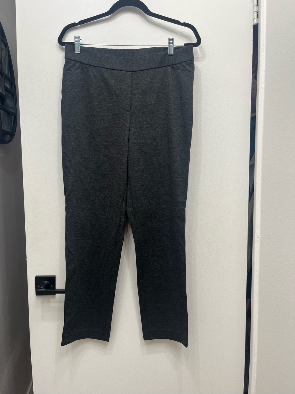 J. Jill Women’s Charcoal Pull-On Straight Leg Pants NWT MED PETITE
